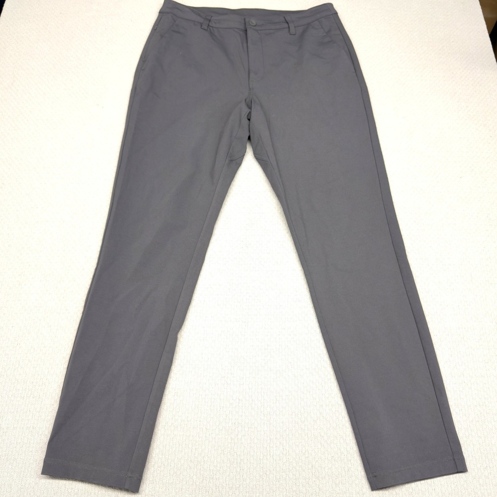 Into The AM Pants Mens 36x31 Gray‎ Performance Chino Stretch Casual Athleisure